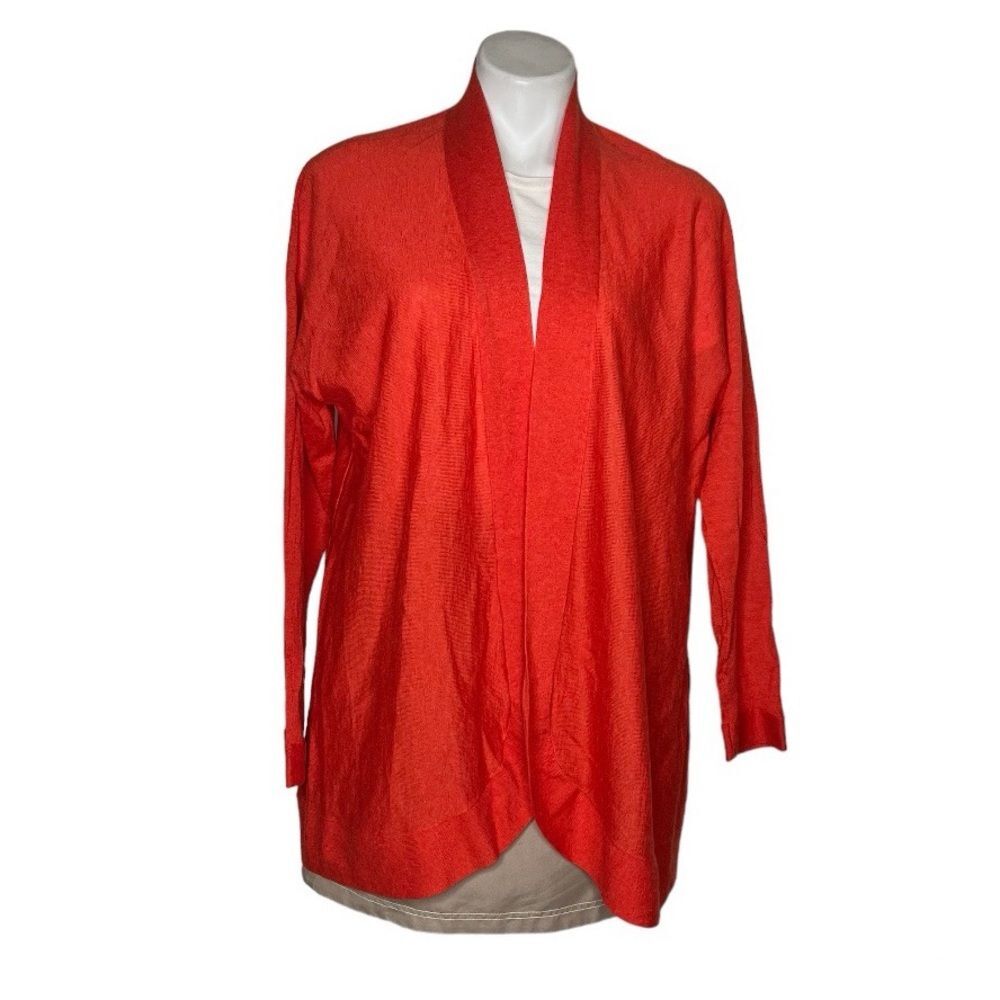 EILEEN FISHER Woman Open Front Cardigan Tencel Merino Wool Alpaca Plus Size 1X